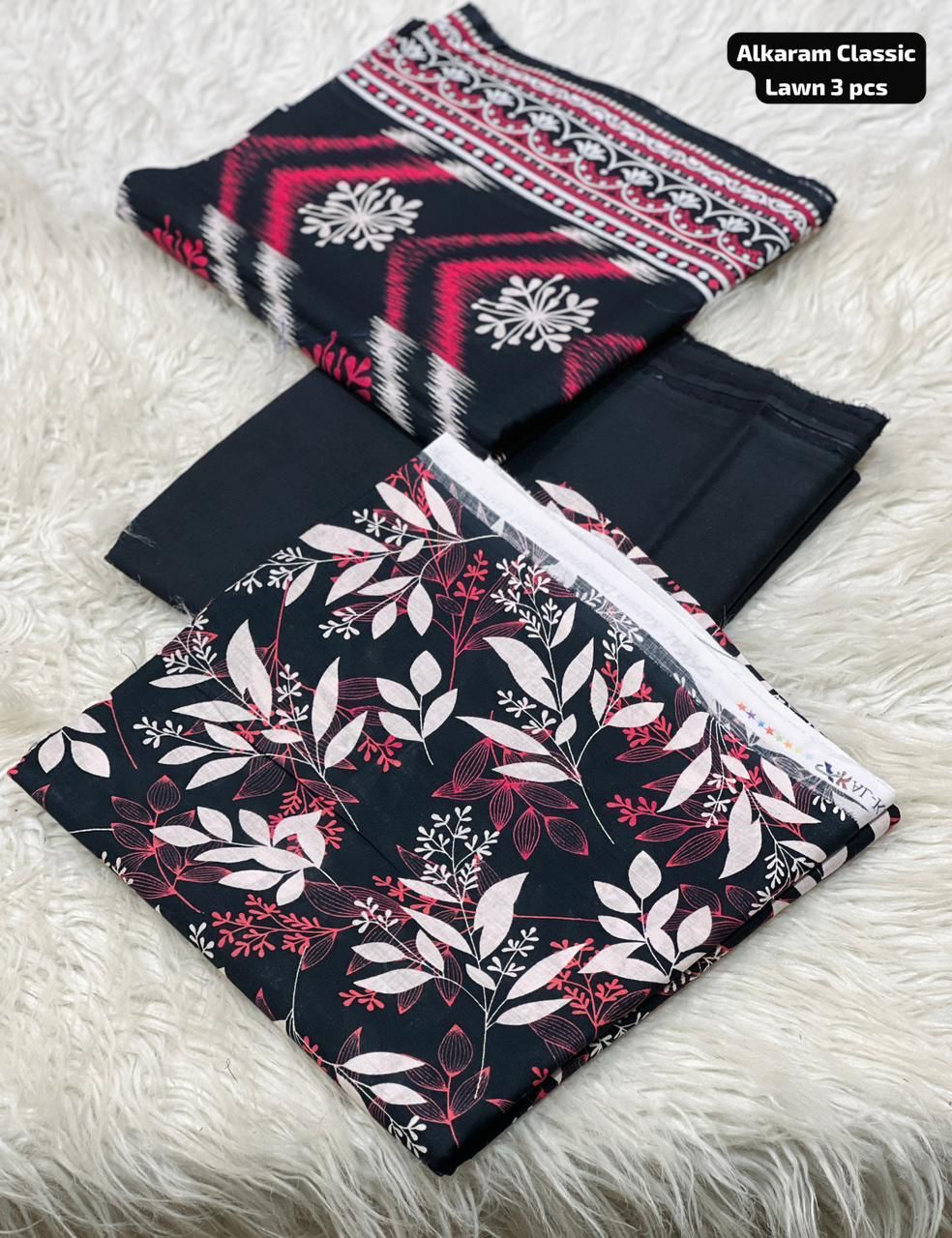 3 PC PRINTED LAWN SUIT MB 146