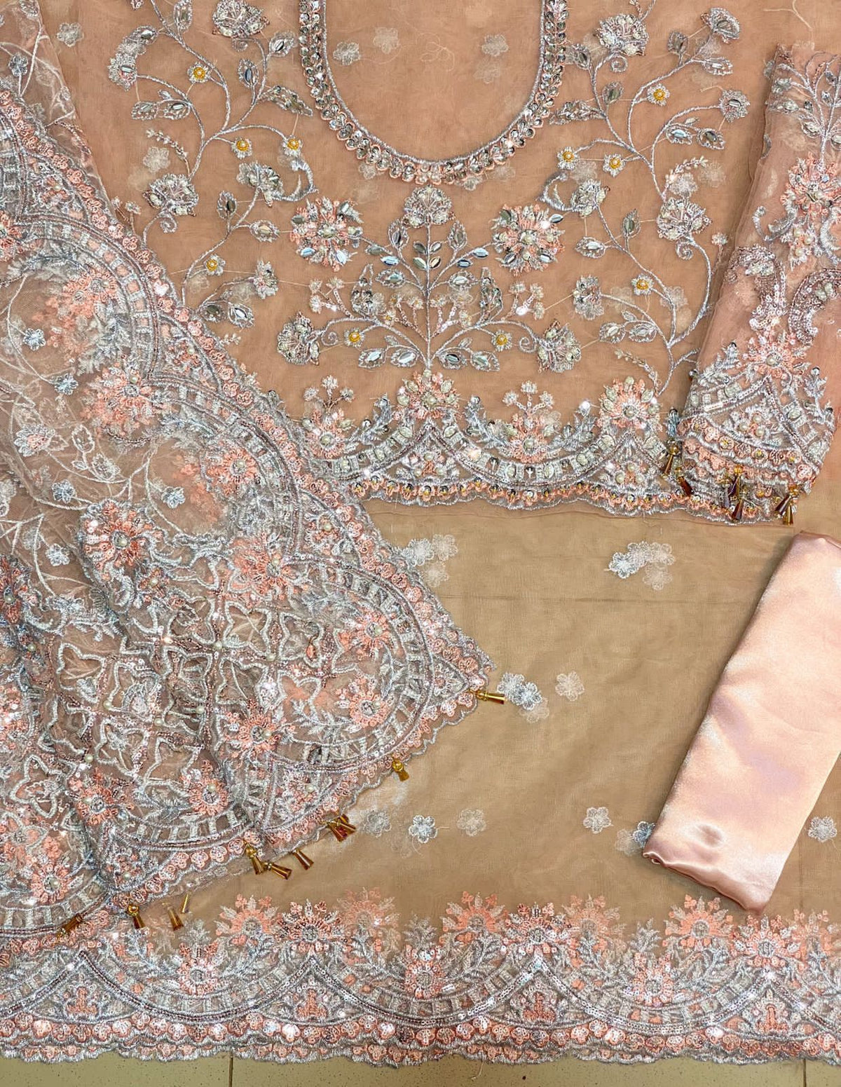3PC EMBROIDERED SUIT - MB 205