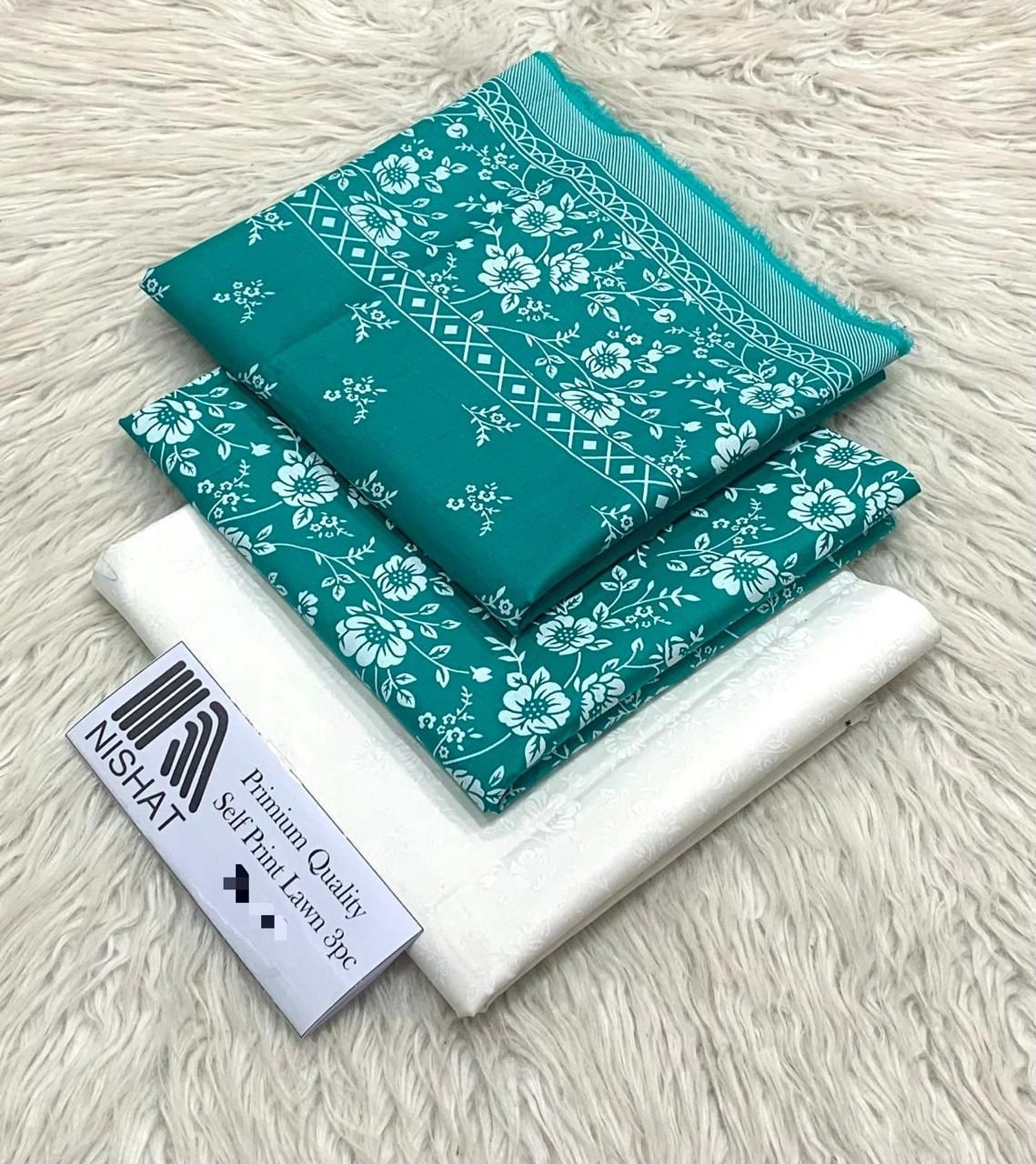 3 PC PRINTED LAWN SUIT MB 124