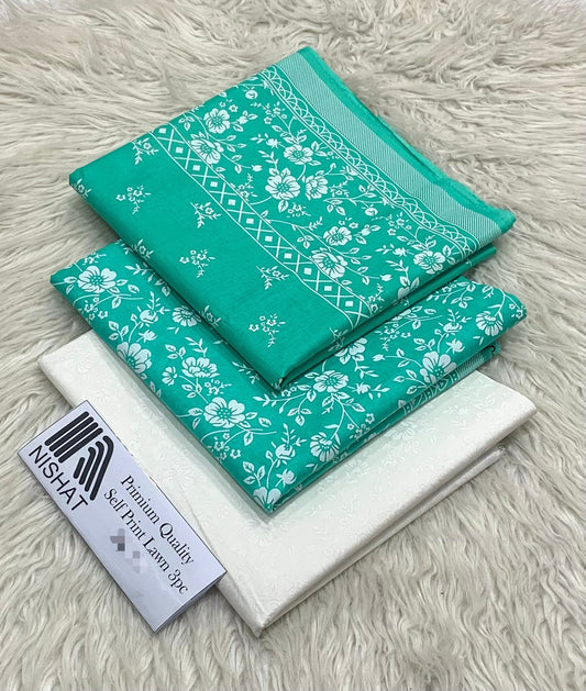 3 PC PRINTED LAWN SUIT MB 122