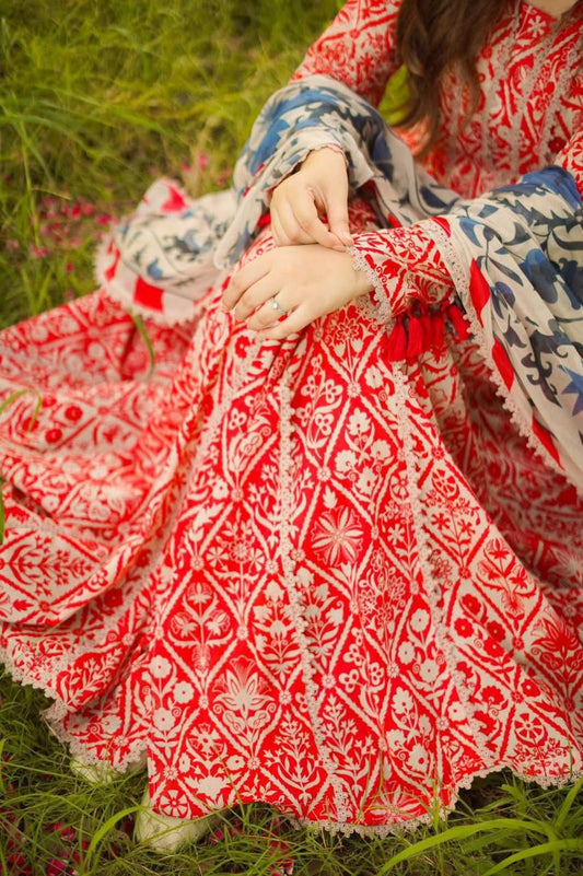 3 PC PRINTED LAWN SUIT MB 125