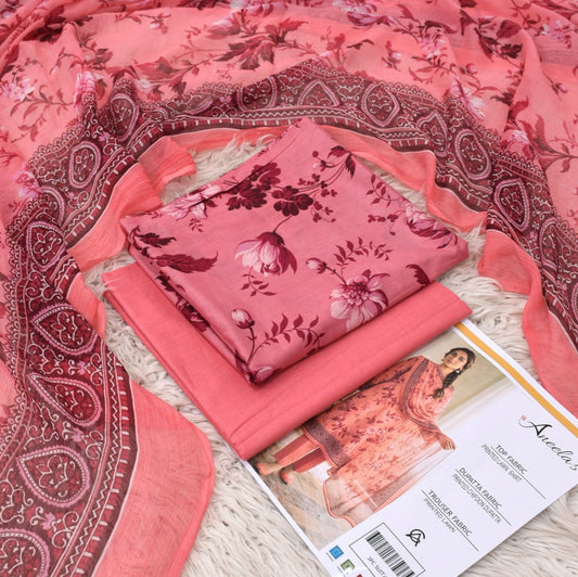 3 PC PRINTED LAWN SUIT MB 144