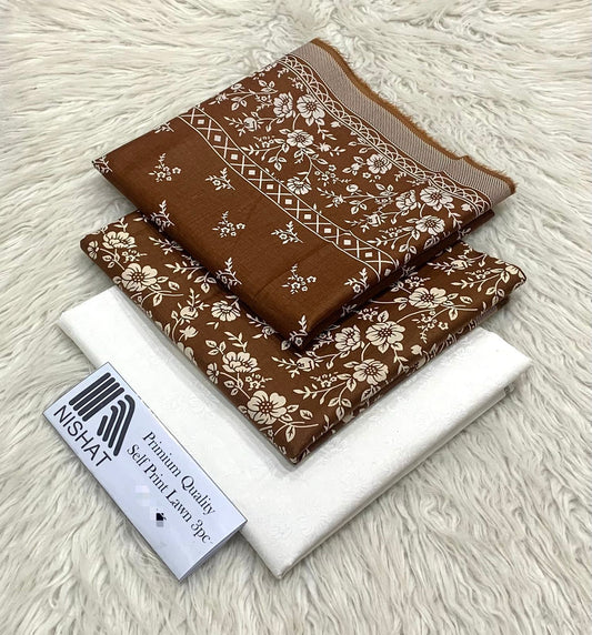 3 PC PRINTED LAWN SUIT MB 121