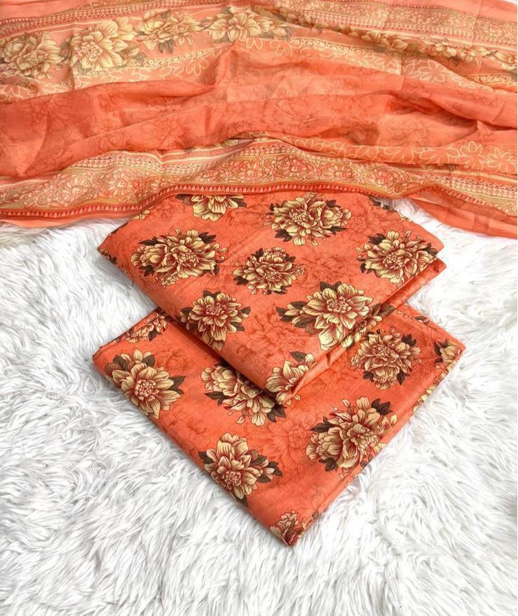 3 PC PRINTED LAWN SUIT MB 136