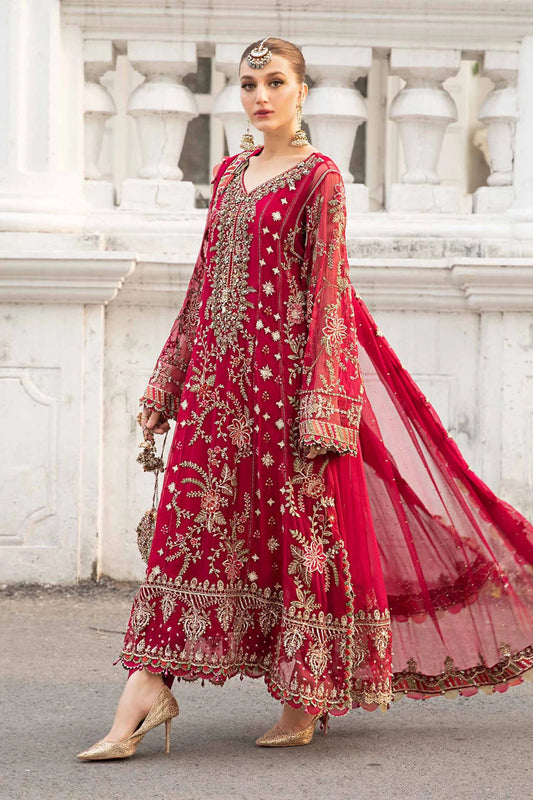 MARIA B - Unstitched Embroidered Chiffon Suit | MPC-24-107