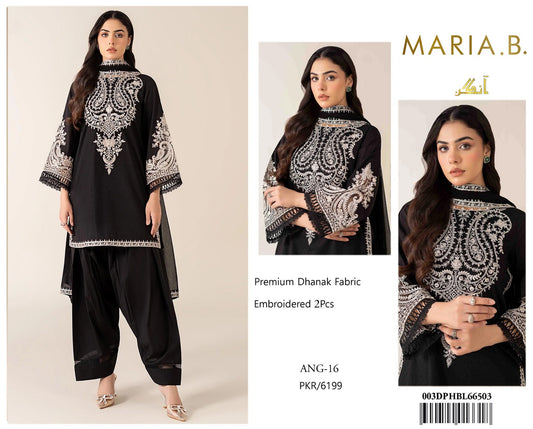 Maria B Embroidered Dhanak Suit 2PC