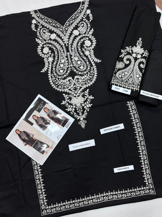 Maria B Embroidered Dhanak Suit 2PC