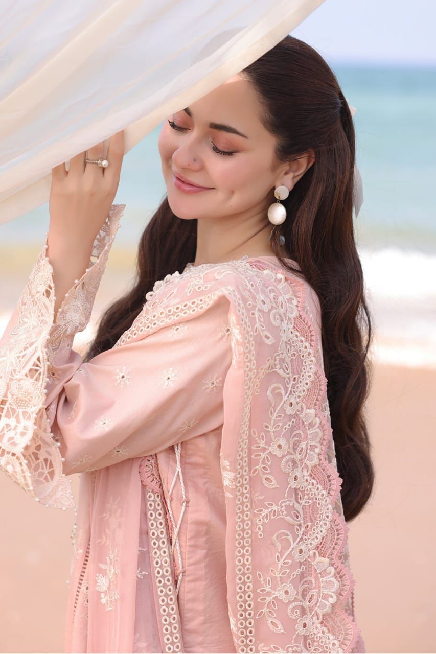 Chikenkari Qalamkar Embroidered 3 PC Lawn