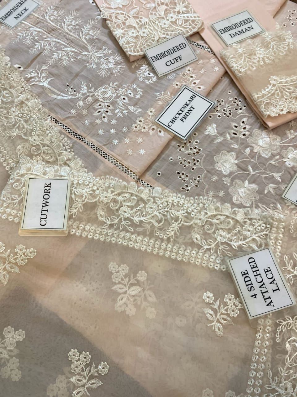 Chikenkari Qalamkar Embroidered 3 PC Lawn
