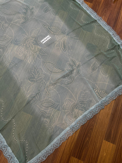 Nureh Lawn Embroidered & Printed 3 Piece Dress