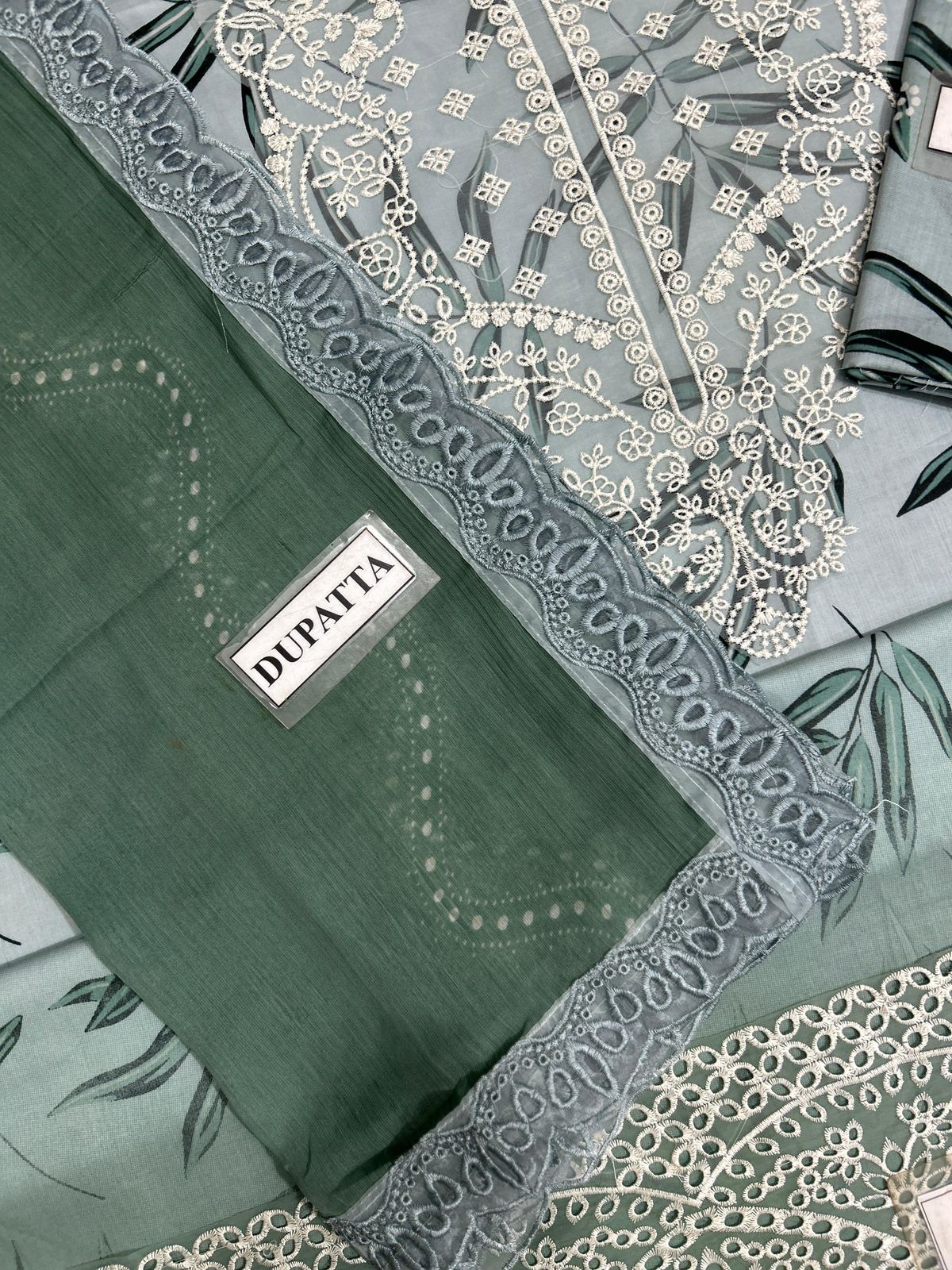 Nureh Lawn Embroidered & Printed 3 Piece Dress