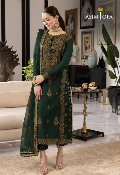AJRN-18 EMBROIDERED LAWN SILK 3 PCS
