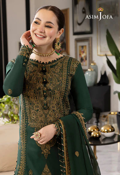 AJRN-18 EMBROIDERED LAWN SILK 3 PCS