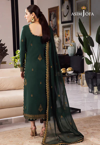 AJRN-18 EMBROIDERED LAWN SILK 3 PCS