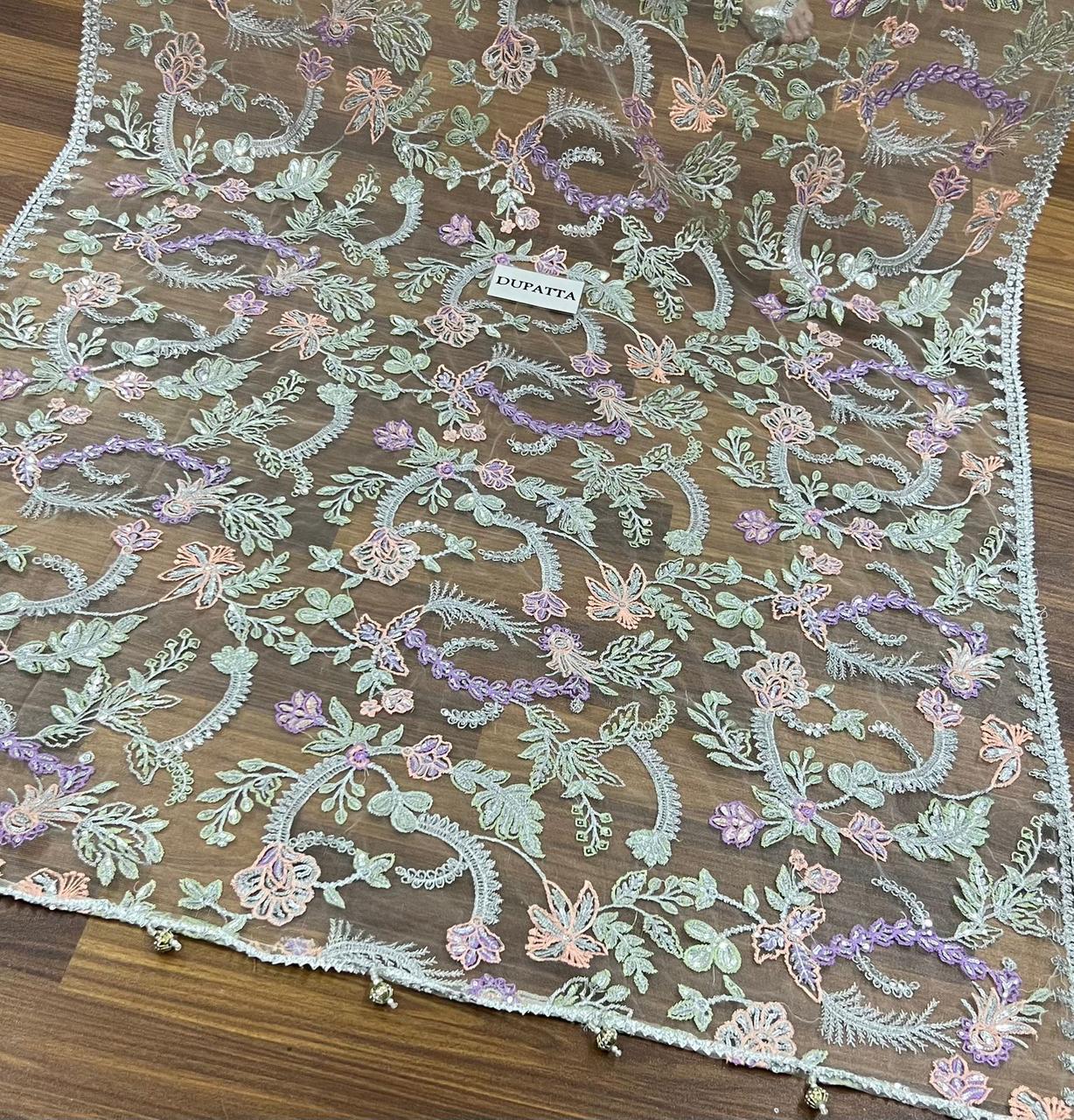 Luxury Embroidered NET Dress for Weddings & Formal Parties