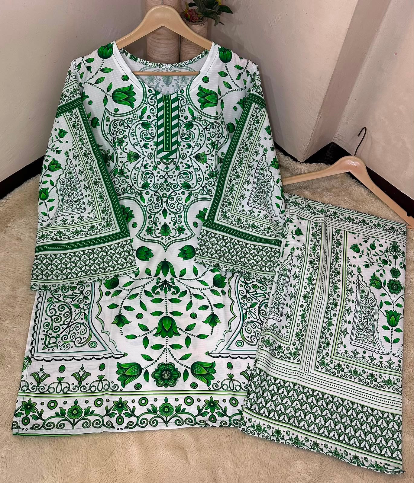 Celebrate Independence Day in style with our New Arrival: 14th August Special Digital Printed Cord Set! 🇵🇰
