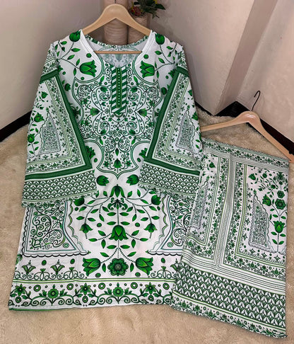 Celebrate Independence Day in style with our New Arrival: 14th August Special Digital Printed Cord Set! 🇵🇰