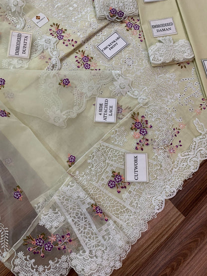 Lawn - Elaf Premium - Luxury Lawn 25 - ELM#1B - Sanaa