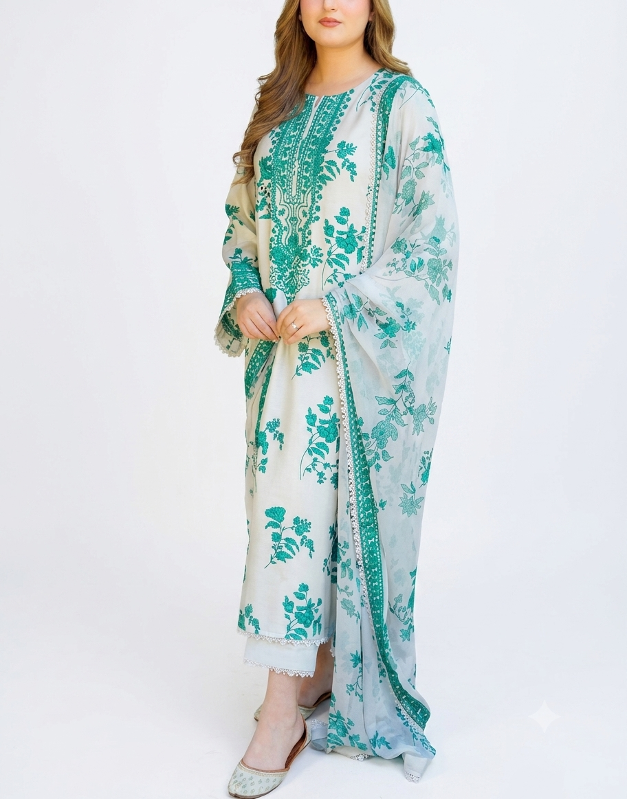 Aneelas Lawn Embroidered & Printed