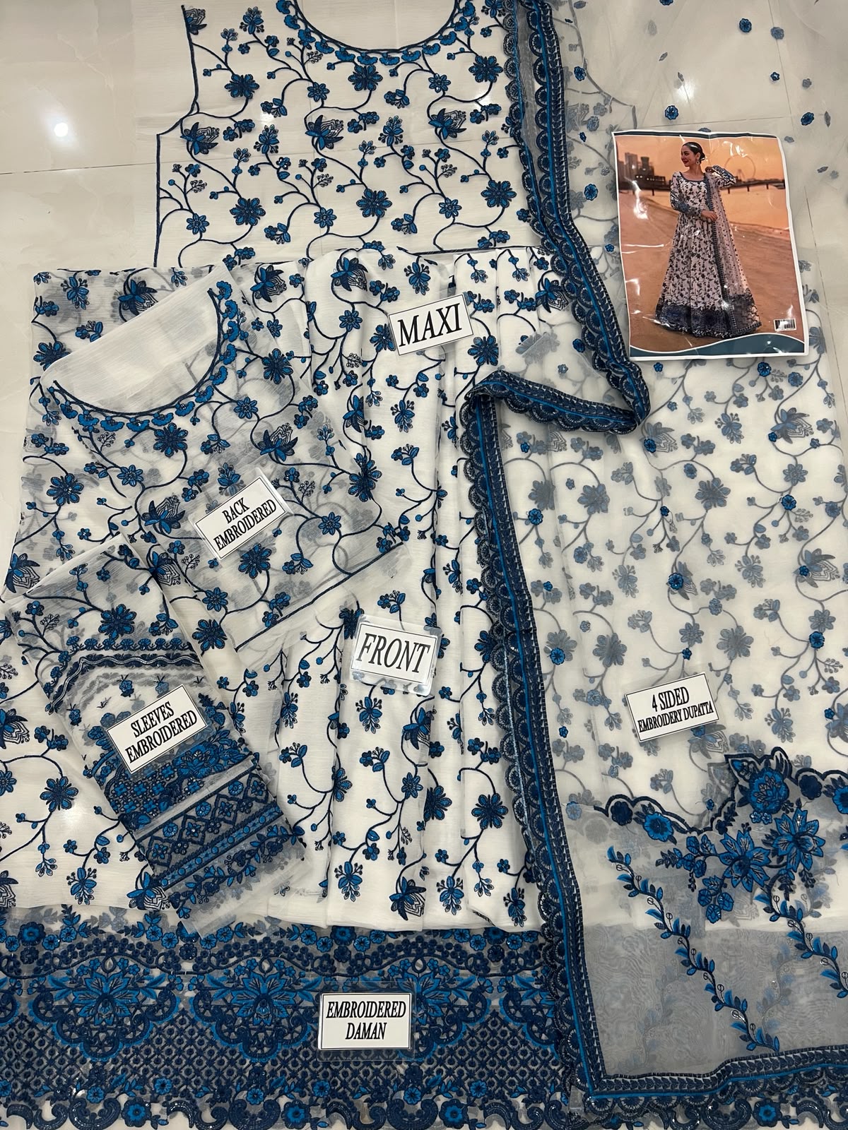 Faiza Saqlain 3 Pc Luxury Lawn Embroidered | Jehona