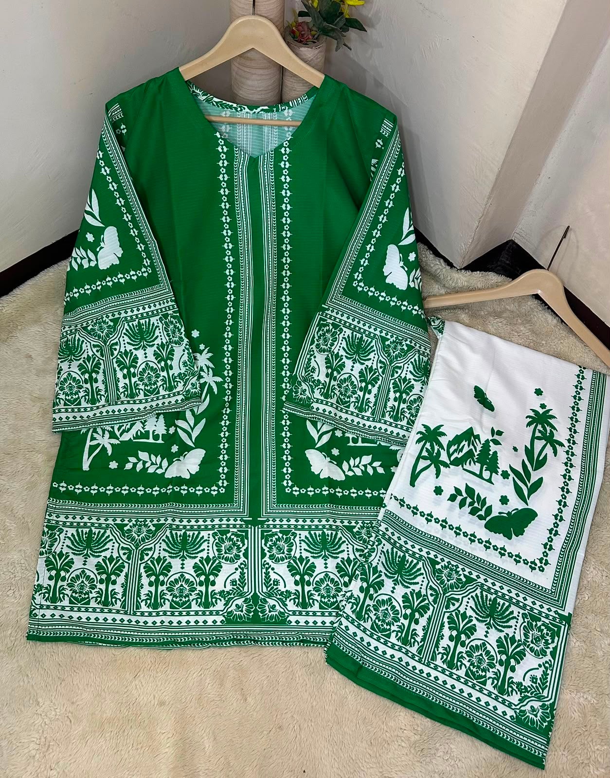 Celebrate Independence Day in style with our New Arrival: 14th August Special Digital Printed Cord Set! 🇵🇰