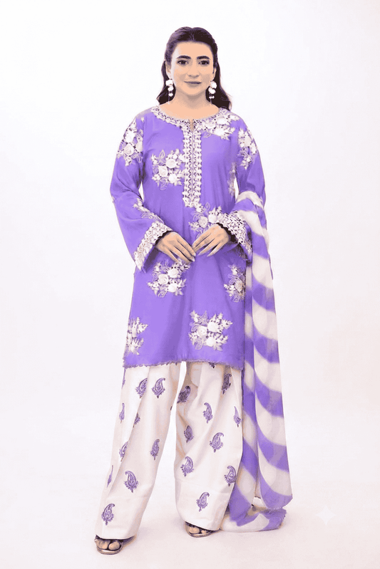3PC EMBROIDERED SUIT MB 152