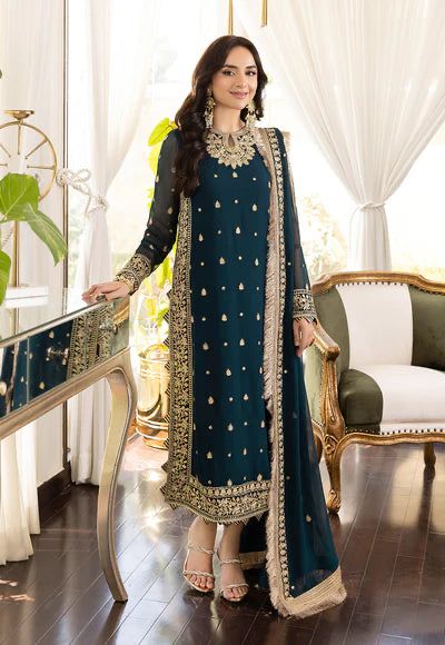 3PC EMBROIDERED SUIT - MB 198