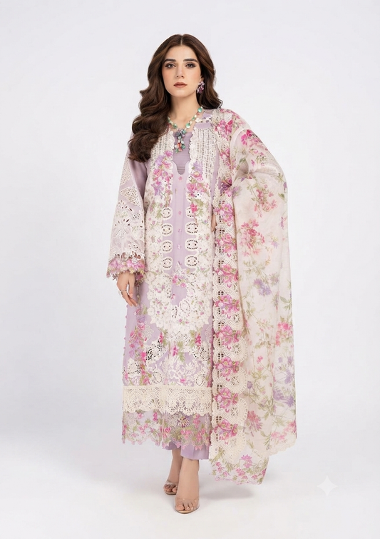 3PC EMBROIDERED SUIT - MB 161