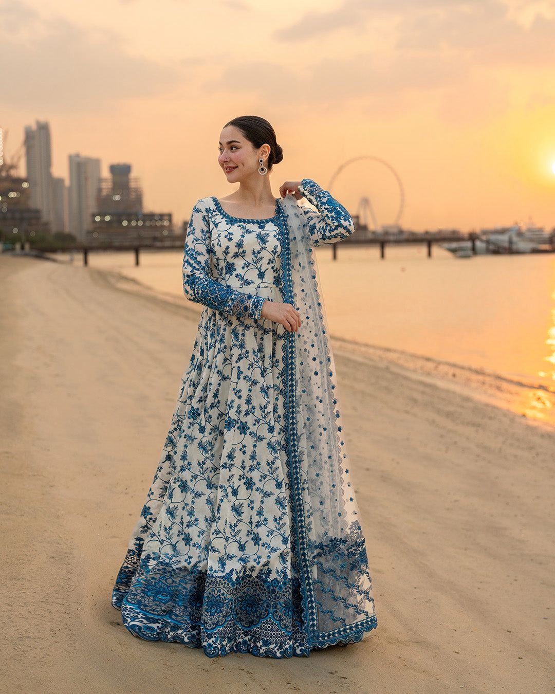 Faiza Saqlain 3 Pc Luxury Lawn Embroidered | Jehona