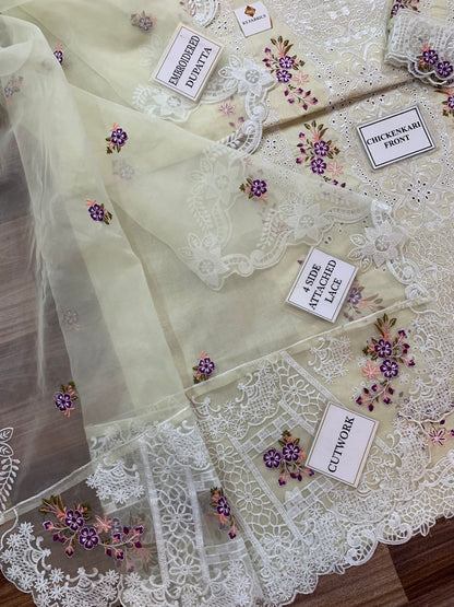 Lawn - Elaf Premium - Luxury Lawn 25 - ELM#1B - Sanaa