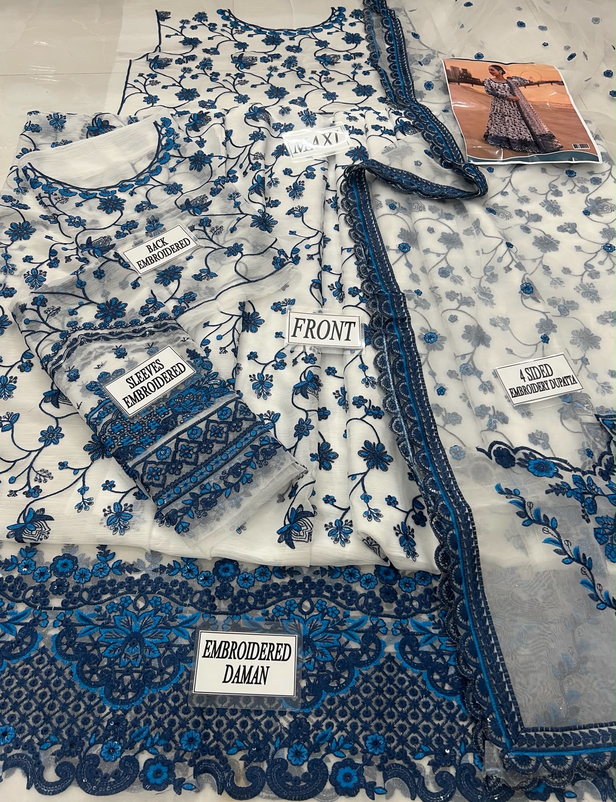 Faiza Saqlain 3 Pc Luxury Lawn Embroidered | Jehona
