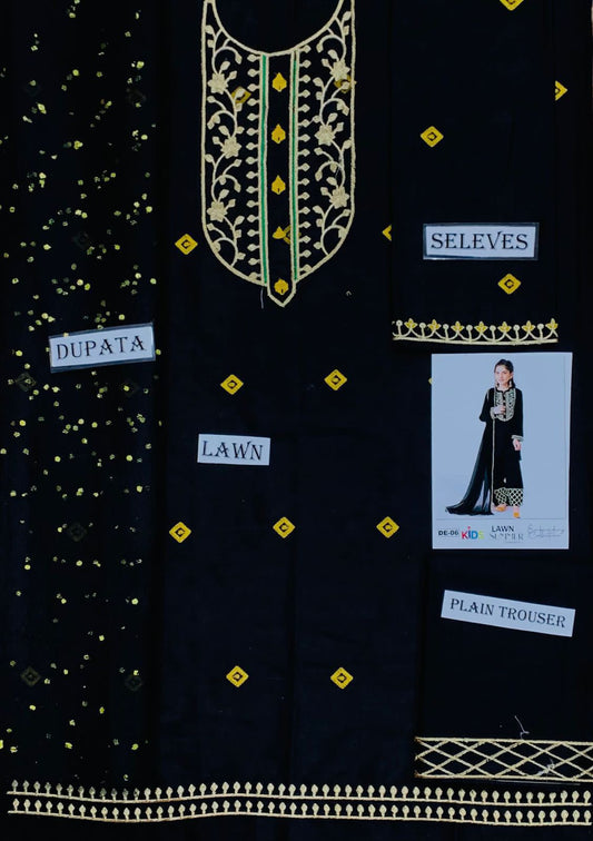 3PC EMBROIDERED SUIT - MB 192