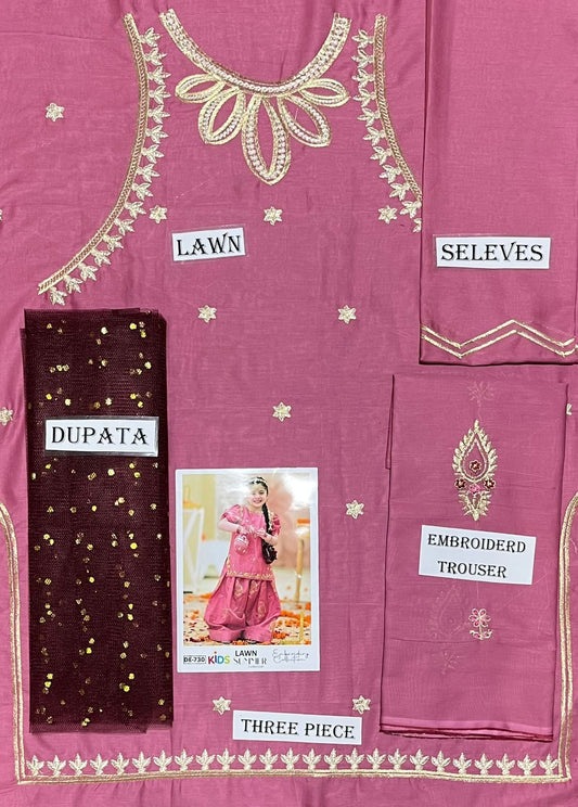 3PC EMBROIDERED SUIT - MB 196
