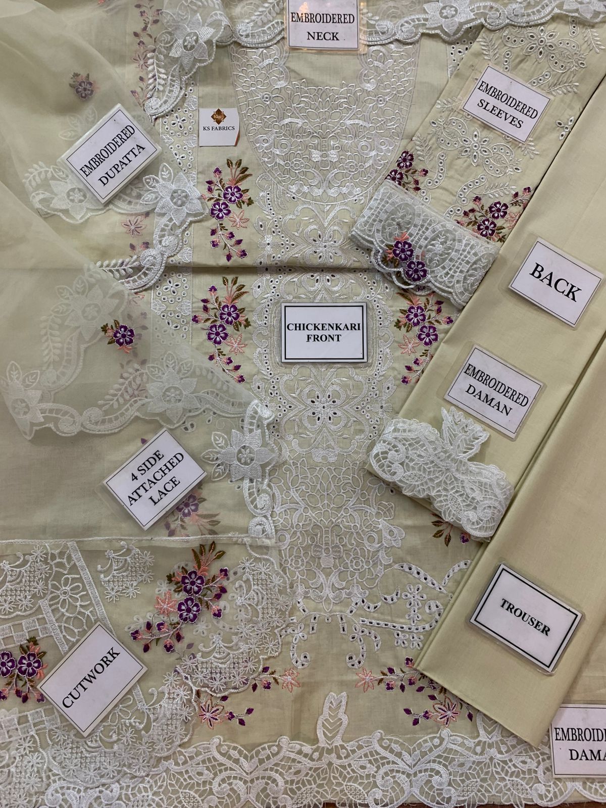 Lawn - Elaf Premium - Luxury Lawn 25 - ELM#1B - Sanaa