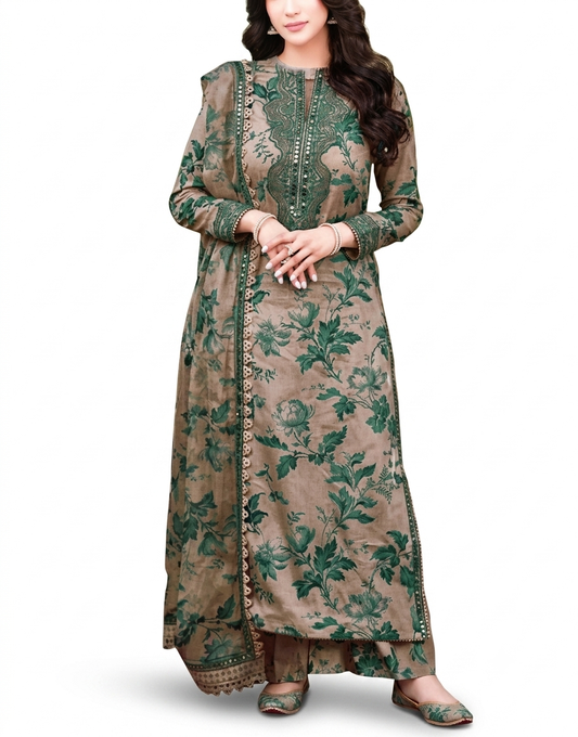 3PC EMBROIDERED SUIT - MB 175
