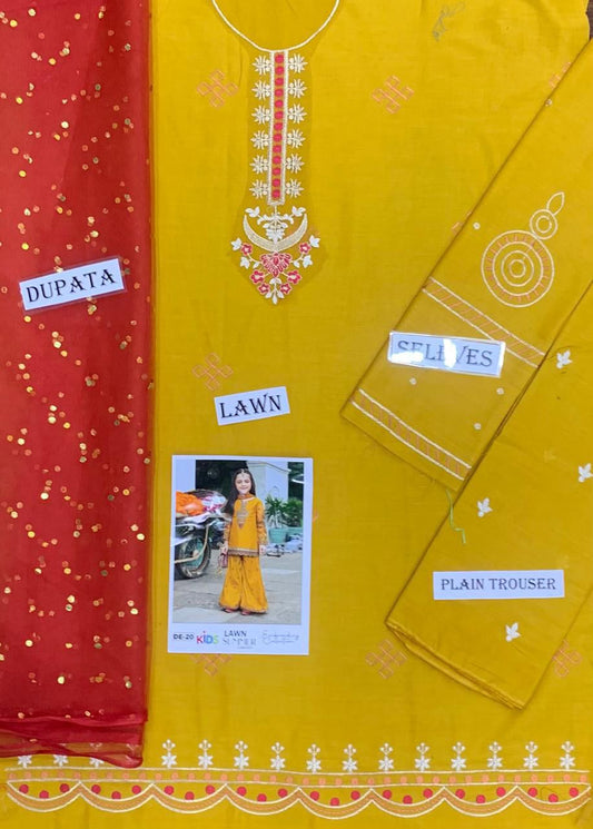 3PC EMBROIDERED SUIT - MB 195