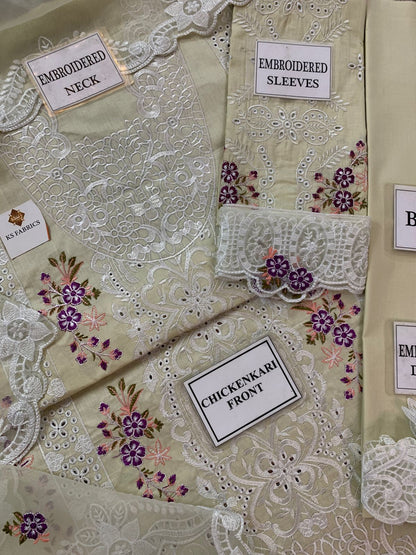 Lawn - Elaf Premium - Luxury Lawn 25 - ELM#1B - Sanaa