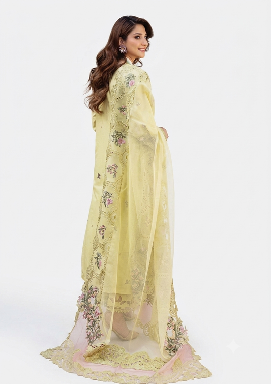 3PC EMBROIDERED SUIT - MB 180