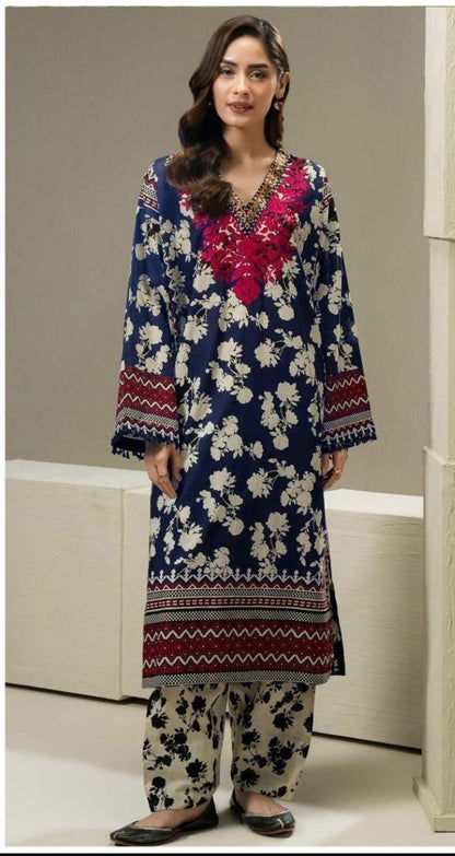 3 PC PRINTED LAWN SUIT MB 139