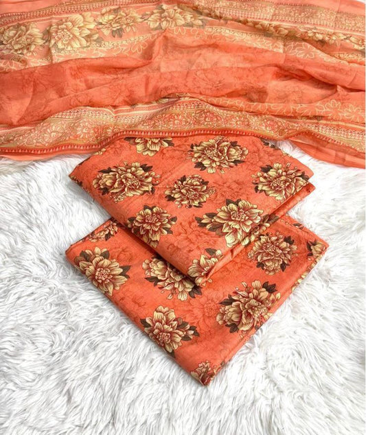 3 PC PRINTED LAWN SUIT MB 136