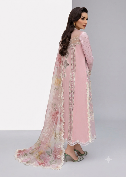 A Floral Mesh - Rose Pink
