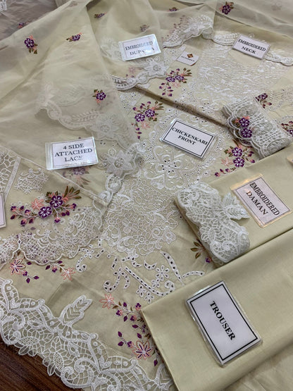 Lawn - Elaf Premium - Luxury Lawn 25 - ELM#1B - Sanaa