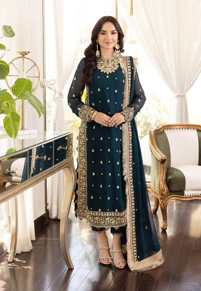 3PC EMBROIDERED SUIT - MB 198