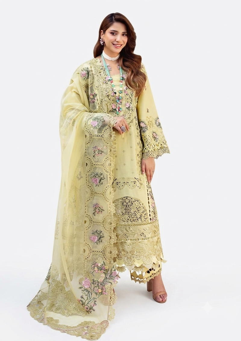 Elaf Luxury Lawn'25 ELM-3A BAHAAR